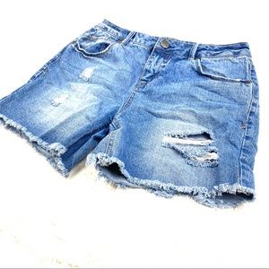 1822 Denim Distressed Jean Shorts